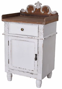 Bedside Table Shabby Chic White Nightstand Antique Nightstand White - Picture 1 of 4
