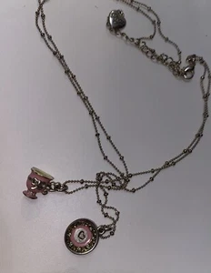 Betsey Johnson Vintage Teetasse und Untertasse Halskette super selten - Bild 1 von 4