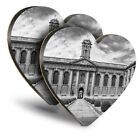 2x Heart MDF Coasters - BW - Oxford University Queen's College  #43317