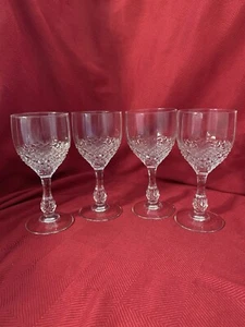Set of Four Cristal D'Arques CHENONCEAUX Crystal Wine/Water glasses 6-3/4” EUC - Picture 1 of 20