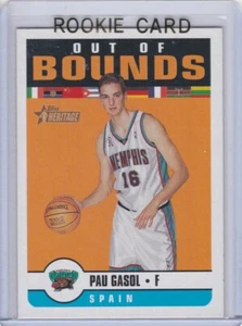 PAU GASOL ROOKIE CARD 2001 Topps Heritage Basketball SPAIN RC Grizzlies LAKERS! - Picture 1 of 2