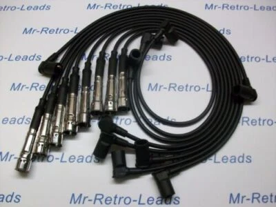 BLACK 8MM PERFORMANCE HT LEADS FITS MERCEDES 350 450 S420 S500 SL380 SL450 SL500 - Image 1 of 4
