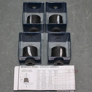 (4) Mason Vibrationsisolator 2LVR9, Neopren, 35 bis 75 Pfund, 3/8" Rod Hanger Mount - Bild 1 von 6