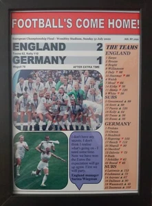 England 2 Germany 1 - Women's European Championship Final 2022 - souvenir print - Picture 1 of 5