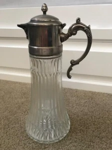 Crystal and Silver Pitcher wih removable ice holder - Picture 1 of 10