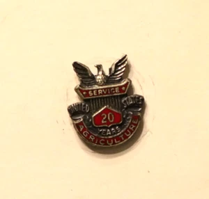 U.S. Dept. of Agriculture 20 Years Service Medal Sterling Silver Pin - Picture 1 of 4