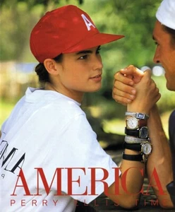 1990 Perry Ellis Meghan Douglas relojes moda 1 página revista anuncio - Imagen 1 de 1