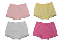  Girl's Underwear Soft Cotton 4 Colors Panties Boy-short Lace Trim Large (8/10)