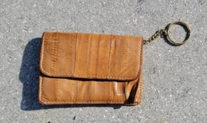 Vintage AAL Skin Schlüsselanhänger Ausweis hellbraune Geldbörse - Bild 1 von 5
