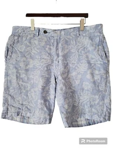 Tommy Bahama Relax karierte Wende-Chinoshorts mit Blumenmuster für Herren 100 % Leinen 40 - Bild 1 von 14