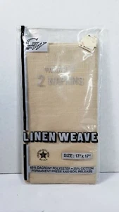 Serpientes de lino de colección 2 piezas sin usar en paquete beige bronceado GW Dupont Dacron almendra EE. UU. - Imagen 1 de 8