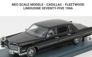 Neo Scale Models 1:43  1966 Cadillac Fleetwood Limousine Seventy Five NEO44400 - Picture 1 of 7