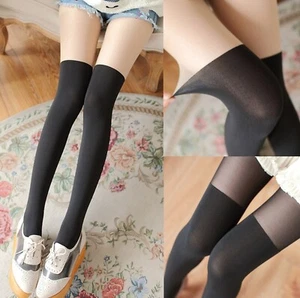 NEW Women Lady Sexy Fake Over Knees Thigh high Look Stockings Pantyhose hosiery - Picture 1 of 16