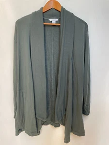 Cárdigan abierto envolvente de pranayama Athleta para mujer talla 1X gris atletismo suéter suave - Imagen 1 de 8