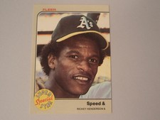 1983 Fleer Rickey Henderson #646 Speed and Power