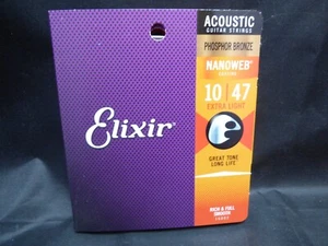 Elixir NANOWEB Phosphor Bronze Acoustic Guitar String Sets. See Variations. - Picture 1 of 4