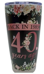 40th Birthday Gifts Women/Men, Back In 1983 20oz Tumbler, 40 Year Old - Picture 1 of 3