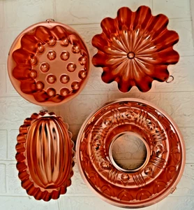 Juego de 4 sartenes de aluminio para moldes para pasteles "cobre" utensilios para hornear de cocina - ¡sin usar! - Imagen 1 de 6