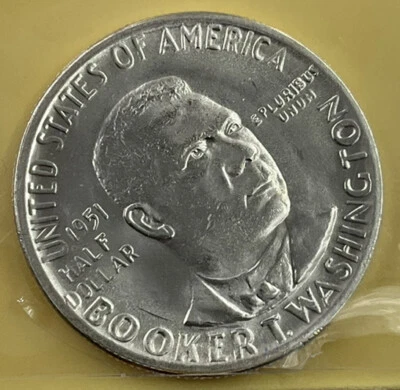 1951 Booker T Washington GEM UNC Silver Half Dollar  - Image 1 of 2