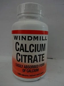 Windmill Calcium Citrate Tablets, 100 Ct (6 Pack) - Picture 1 of 1