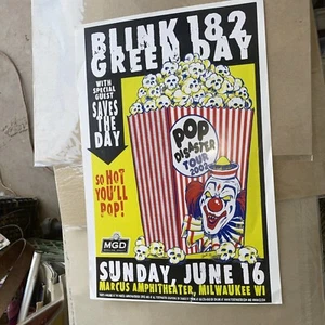 Blink 182 & Green Day Milwaukee 2002 Concert Poster 12x18” - Picture 1 of 3
