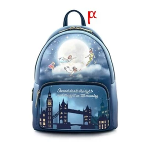 Mochila Loungefly Disney Peter Pan Darling Niños Puente de Londres Estrellas de Luna Brillo - Imagen 1 de 8