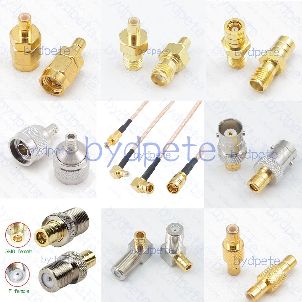 SMB  Female  Connector  BNC Male Female N type F SMA Male Female 50ohms Coaxial - Image 1 of 1