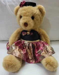 Vintage Dakin Bär Rosyln Zylinderkleid Plüschtier Stofftier 1992 - Bild 1 von 10