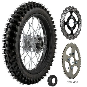 90/100-16 Rear Wheel Tire Rim 520 Sprocket Disc Rotor For Big Wheel CR85 CRF100 - Picture 1 of 7