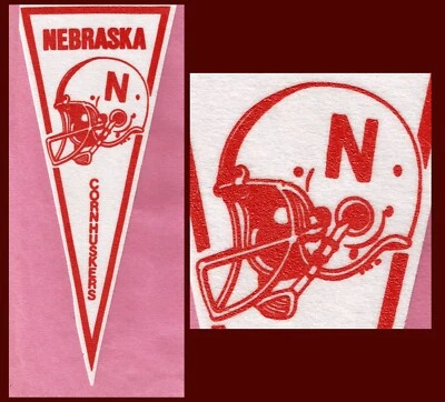 VINTAGE University of Nebraska Cornhuskers Football Pennant! WOW! - Image 1 of 4