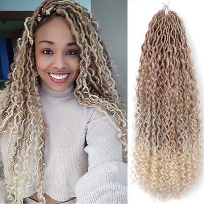 14-26" Goddess Faux Locs Crochet Braids River Faux Locs Braiding Hair Extensions - Image 1 of 4