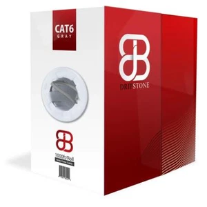 CAT6 1000ft Premium UTP Network Cable Ethernet CAT6 de 550MHZ a granel 23AWG Gris - Imagen 1 de 3