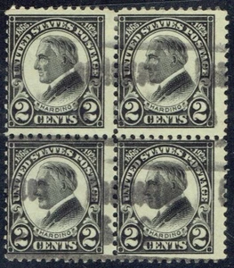 1923 2c Black Harding precancel blk4 f/CHARLESTON SC 610-414. QUITE RARE! - Picture 1 of 1