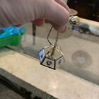 Vintage Dollhouse Miniature Hanging Ceiling Lamp Gold Frosted Flowers Untested