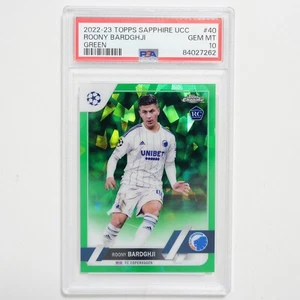 2022-23 Topps Chrome UEFA Roony Bardghji Green Icy /70 #40 PSA 10 - Picture 1 of 2