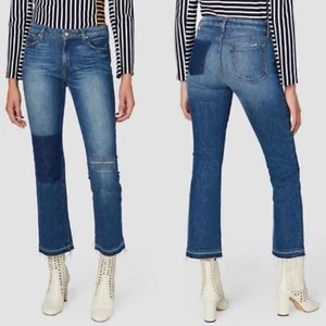 Derek Lam 10 Crosby Gia Mid-Rise Cropped Flare Jeans Blau Denim Patchwork 26 - Bild 1 von 11