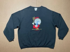 Walt Disney World Men’s 2XL Epcot 2000 Mickey Sorcerer Sweatshirt Black Y2K - Picture 1 of 7