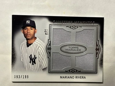 2011 Topps Marquee GAMETIME MEMENTOS Mariano Rivera Yankees QUAD GU RELICS #/199 - Image 1 of 2