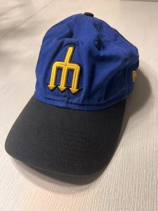 Seattle Mariners Hat Cap New Era One Size Strap Adjustment Blue Black Yellow - Picture 1 of 7