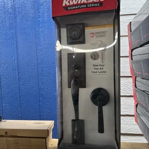 Kwikset Hawthorne Single Cylinder Door Handleset w/Trafford Handle SmartKey - Picture 1 of 1