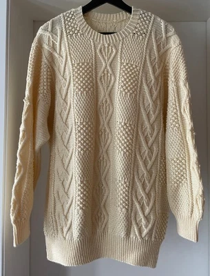 NEU! Handmade handgestrickt Pullover eierschale unisex D:44 46 H:48 50 - Bild 1 von 4