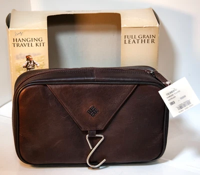 Columbia 化妆包悬挂旅行套件(内袋)- 全粒面皮革 — 第 1/4 张图片