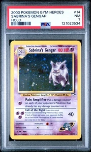 Sabrina's Gengar Gym Heroes #014 (2000) Holo PSA 7 CENTER SWIRL Pokemon - Picture 1 of 2