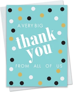 Biglietto di ringraziamento Big Dot Jumbo - Extra Large 9 x 12 con busta - Aqua - Foto 1 di 4