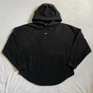 Nike Oversized Therma-FIT Pullover Pile Felpa con Cappuccio Center Swoosh Donna Medium - Foto 1 di 6