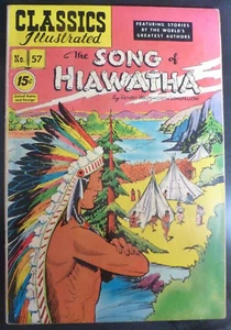 Classics Illustrated #57 The Song Of Hiawatha HRN 94, VG/VG+ 3rd Print - Picture 1 of 2