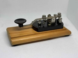 Wooden Morse Code SpeedX Telegraph Key - Zdjęcie 1 z 12