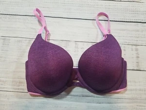 Victoria's Secret Padded Perfect Coverage Bra Size 32DD Coral Purple NEW - Picture 1 of 7