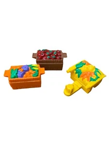 Fisher Price Little People VEGETABLE CRATE WHEELBARROW + APPLE CRATE Replacement - Picture 1 of 10