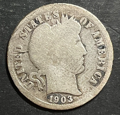 1903-S Barber Liberty Dime key date rare old silver collection great coin k666 Cover